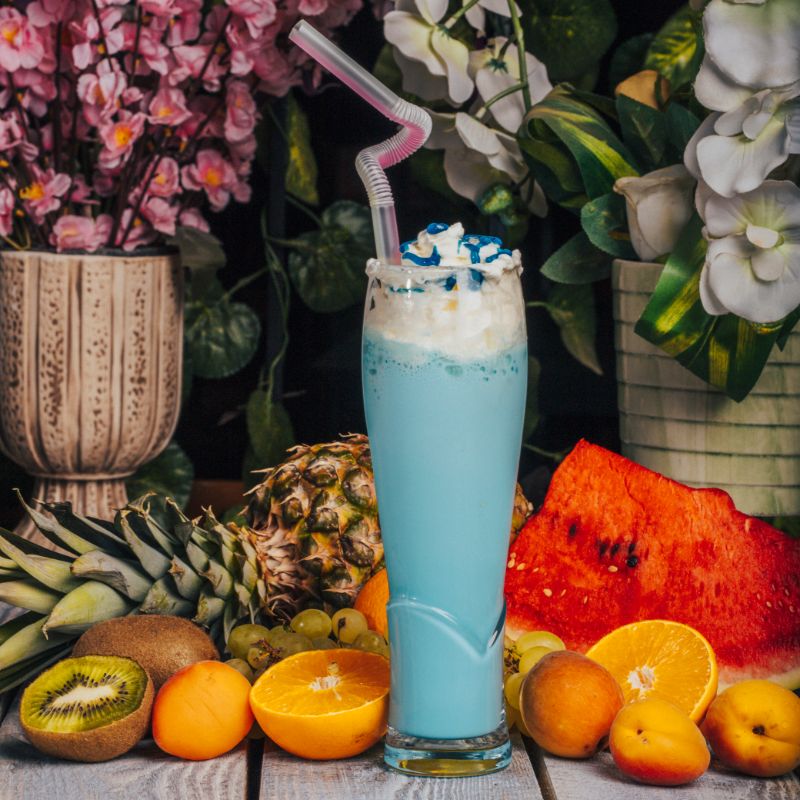 Mavi Çilekli Milkshake